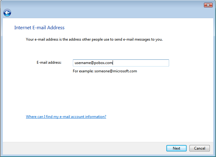 Internet Email Address