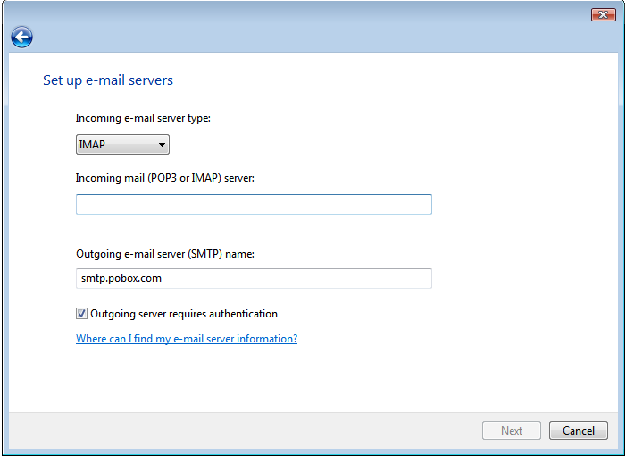 Set up e-mail servers