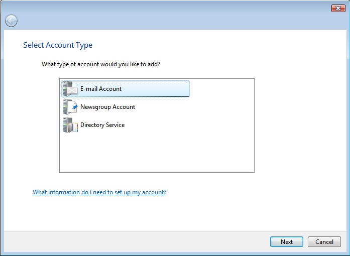 Select Account Type