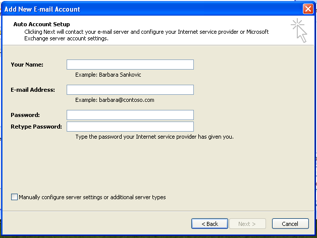Auto Account Setup